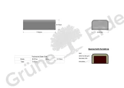 Armlehne lose B24 x T50 x H145 cm (Wollstoff Tano natur hell)