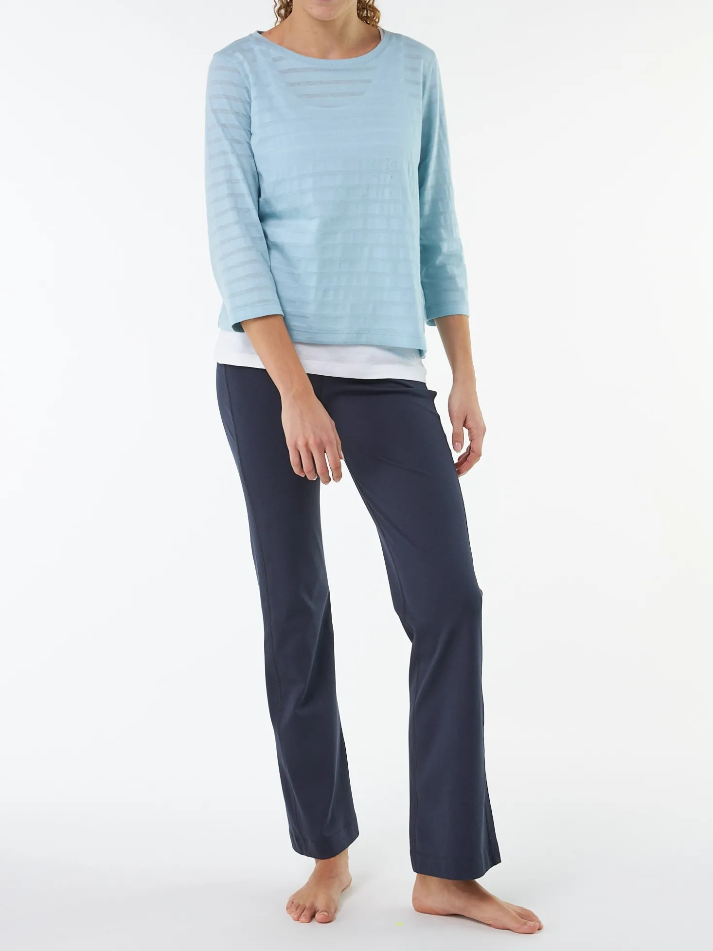 3/4 Arm Shirt aus Bio Baumwolle(aqua, XS)