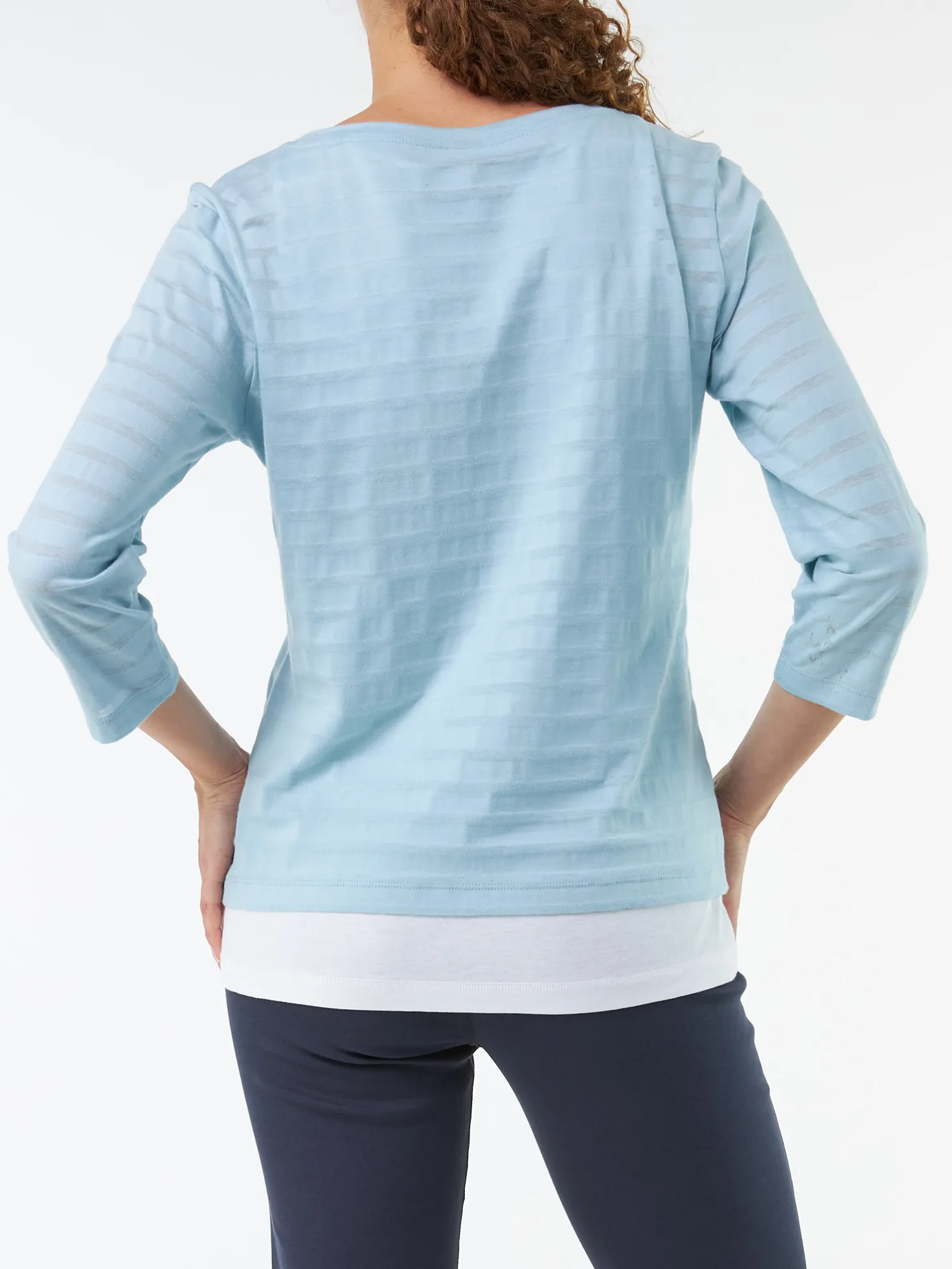 3/4 Arm Shirt aus Bio Baumwolle(aqua, XS)