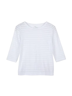 3/4 Arm Shirt aus Bio Baumwolle(weiß, S)