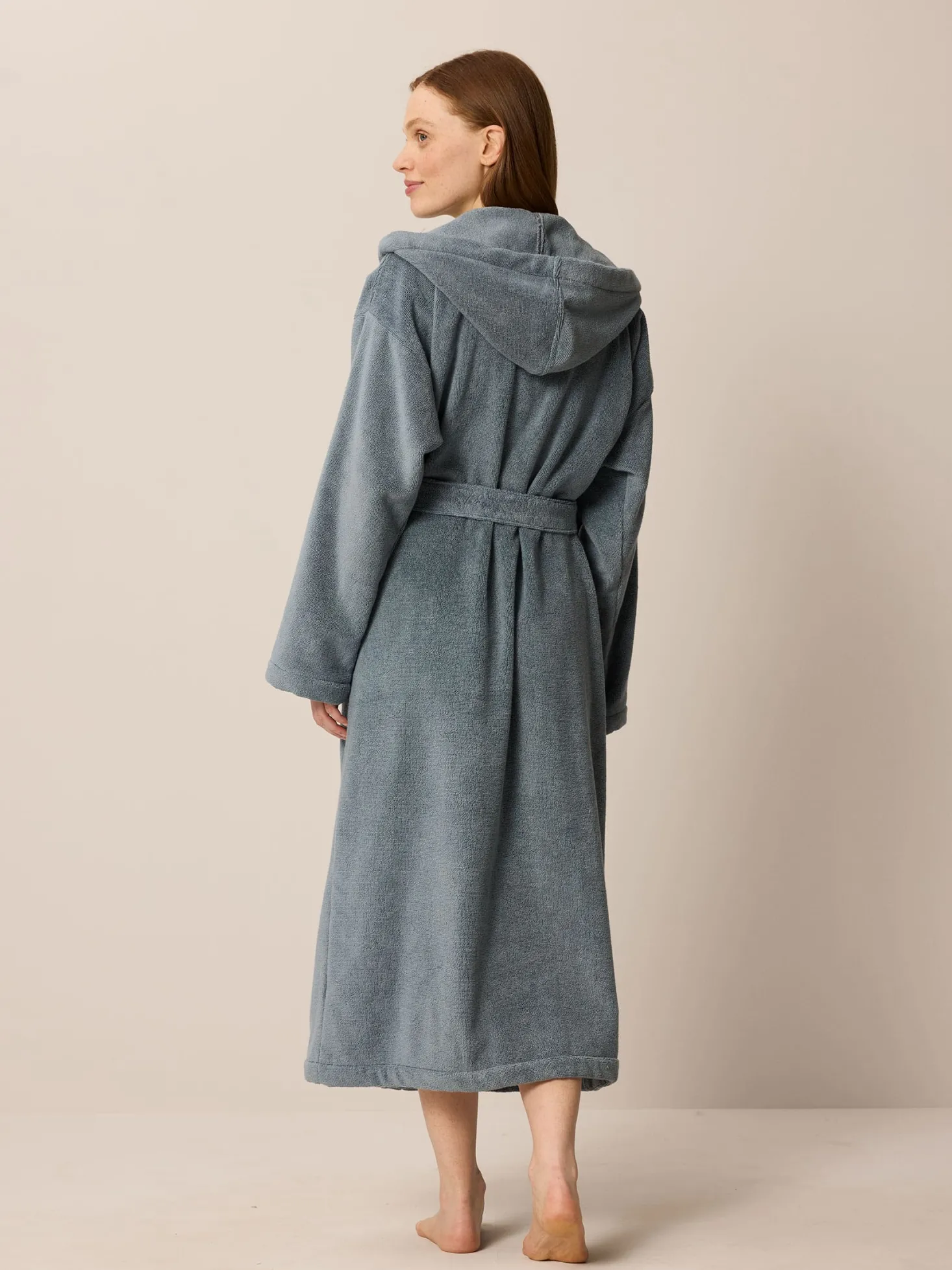 Bademantel Anea Unisexatlantik, 100 % Baumwolle, GOTS (XS/S)
