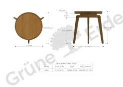 Beistelltisch MitsuØ 45 cm (Eiche)
