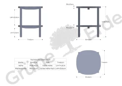 Beistelltisch TondaB 40 x T 40 x H 50,4 cm (Buche)