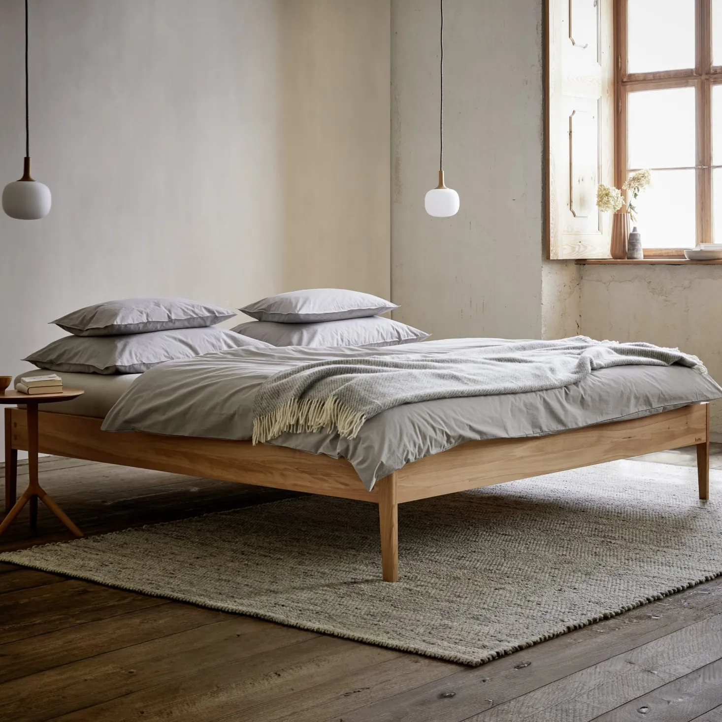 Bett Almeno(Buche, 160 x 200 cm)