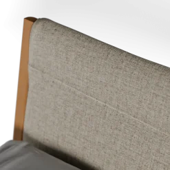 Bett Almeno Housse mit Weisspolsterung(Wollstoff Tano natur hell, 160cm)