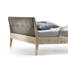 Bett Almeno Housse mit Weisspolsterung(Wollstoff Kaland ziegel, 120cm)