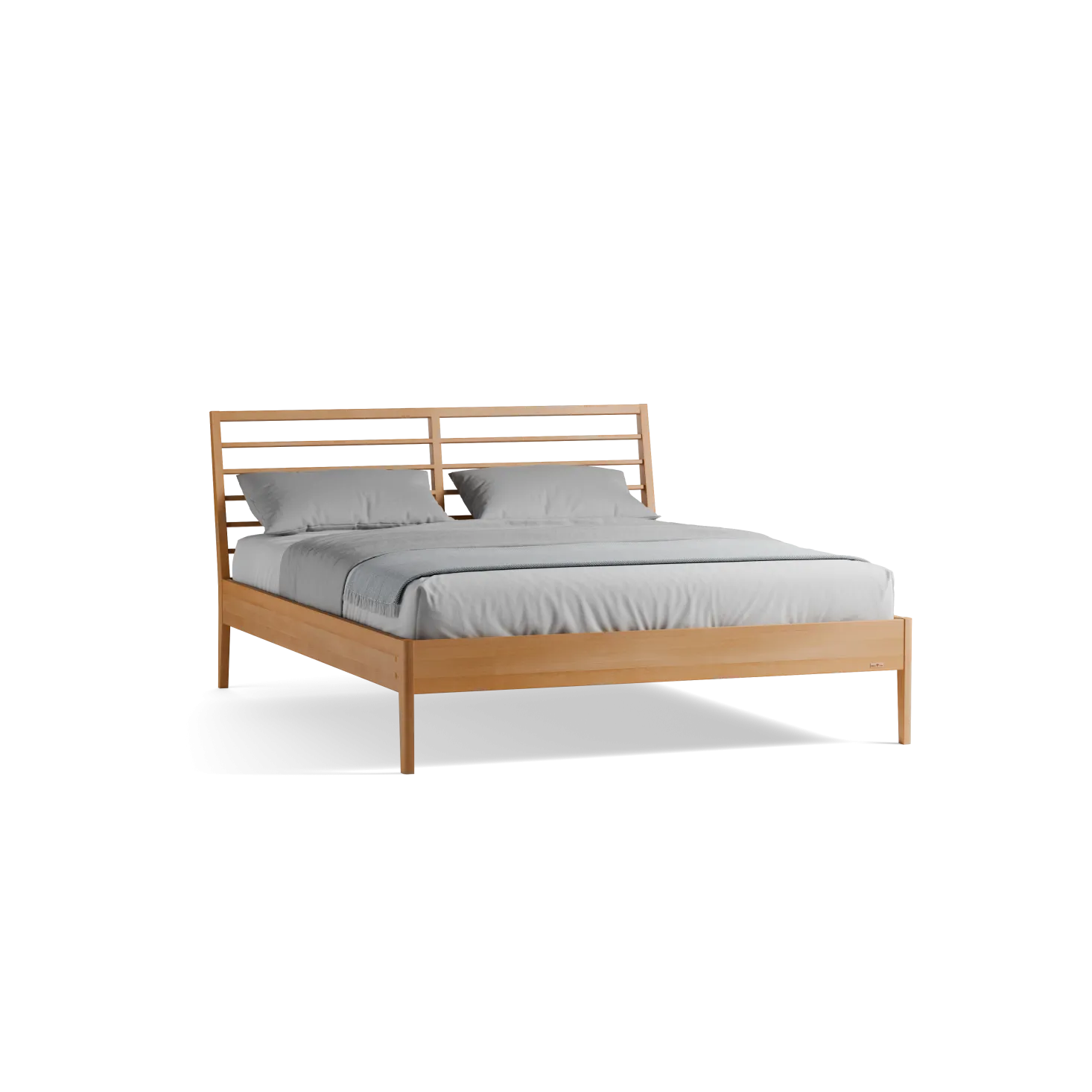 Bett Almeno mit Sprossenbetthaupt horizontal(Buche, 160 x 200 cm)