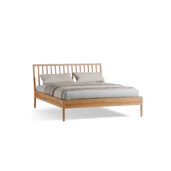 Bett Almeno mit Sprossenbetthaupt vertikal(Kernbuche, 160 x 200 cm)
