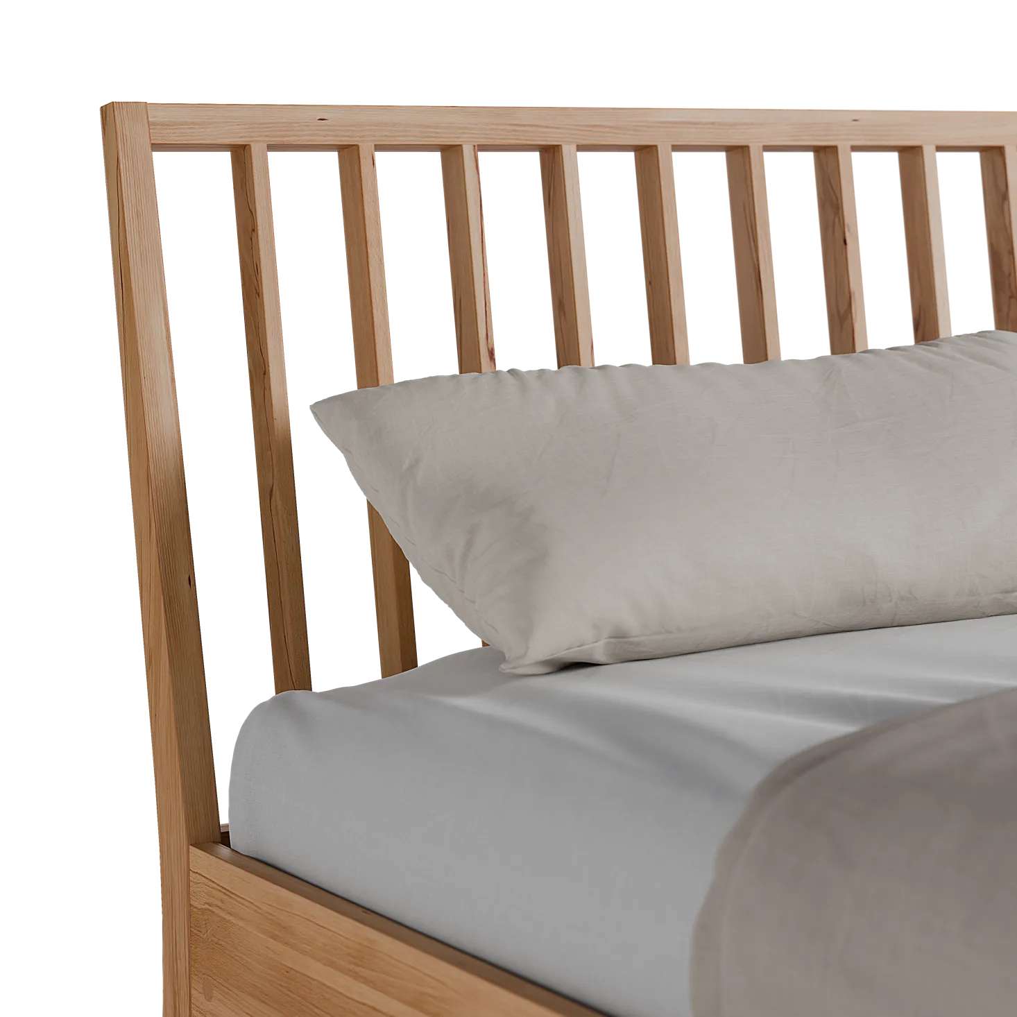 Bett Almeno mit Sprossenbetthaupt vertikal(Kernbuche, 160 x 200 cm)