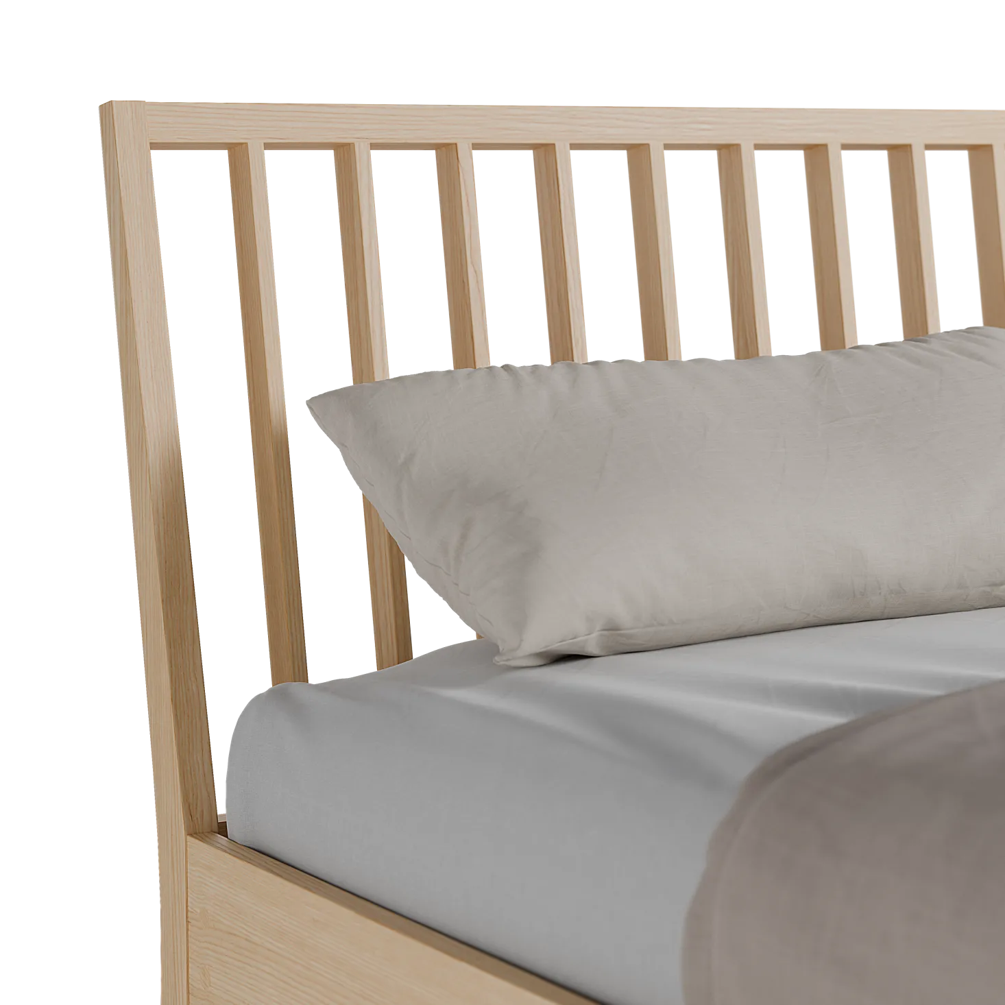 Bett Almeno mit Sprossenbetthaupt vertikal(Esche, 160 x 200 cm)