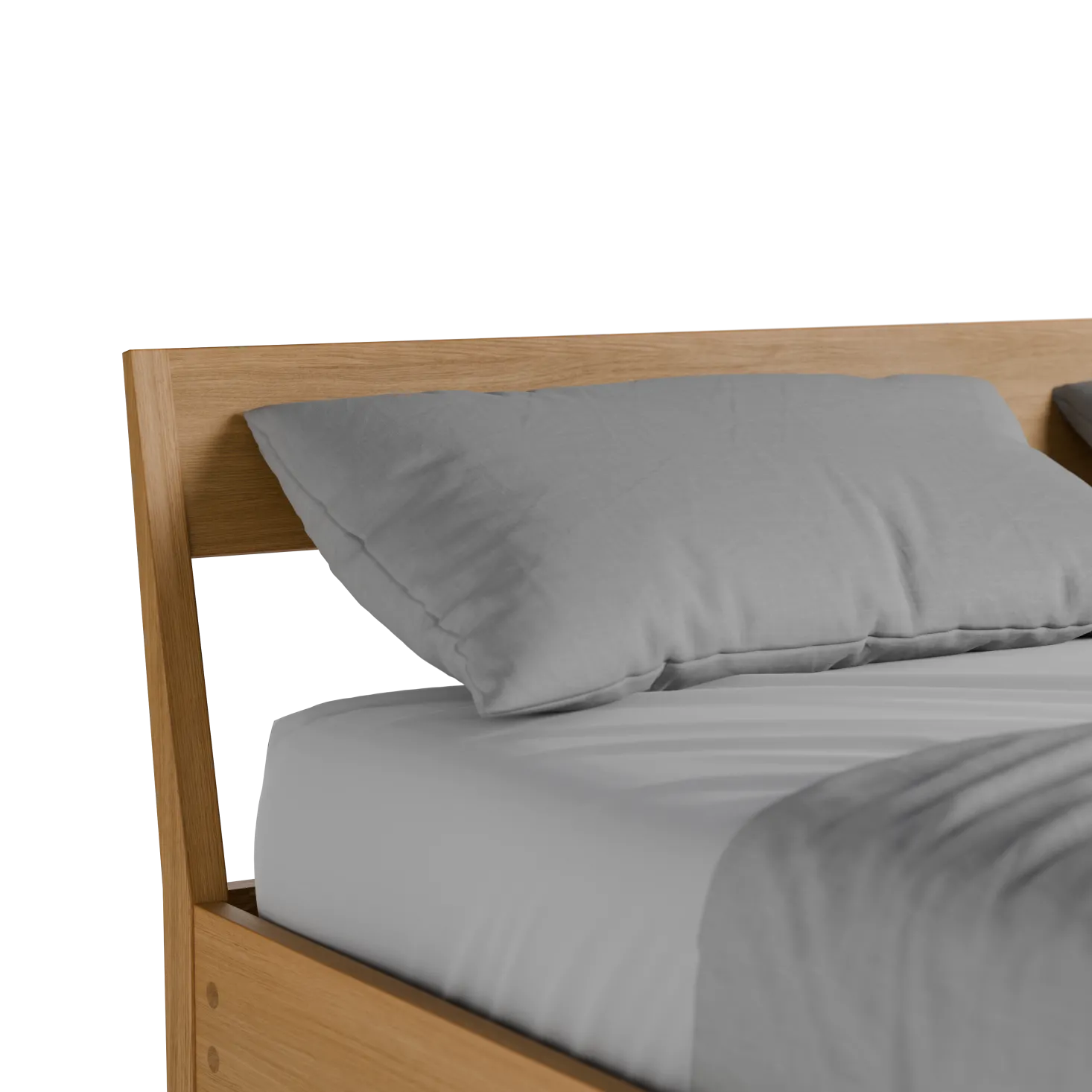 Bett Almeno mit Stegbetthaupt(Eiche, 160 x 200 cm)