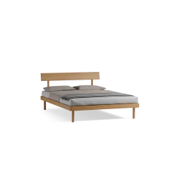 Bett Jukai Pur mit Stegbetthaupt(Eiche, 140 x 200 cm, mit Stegbetthaupt)