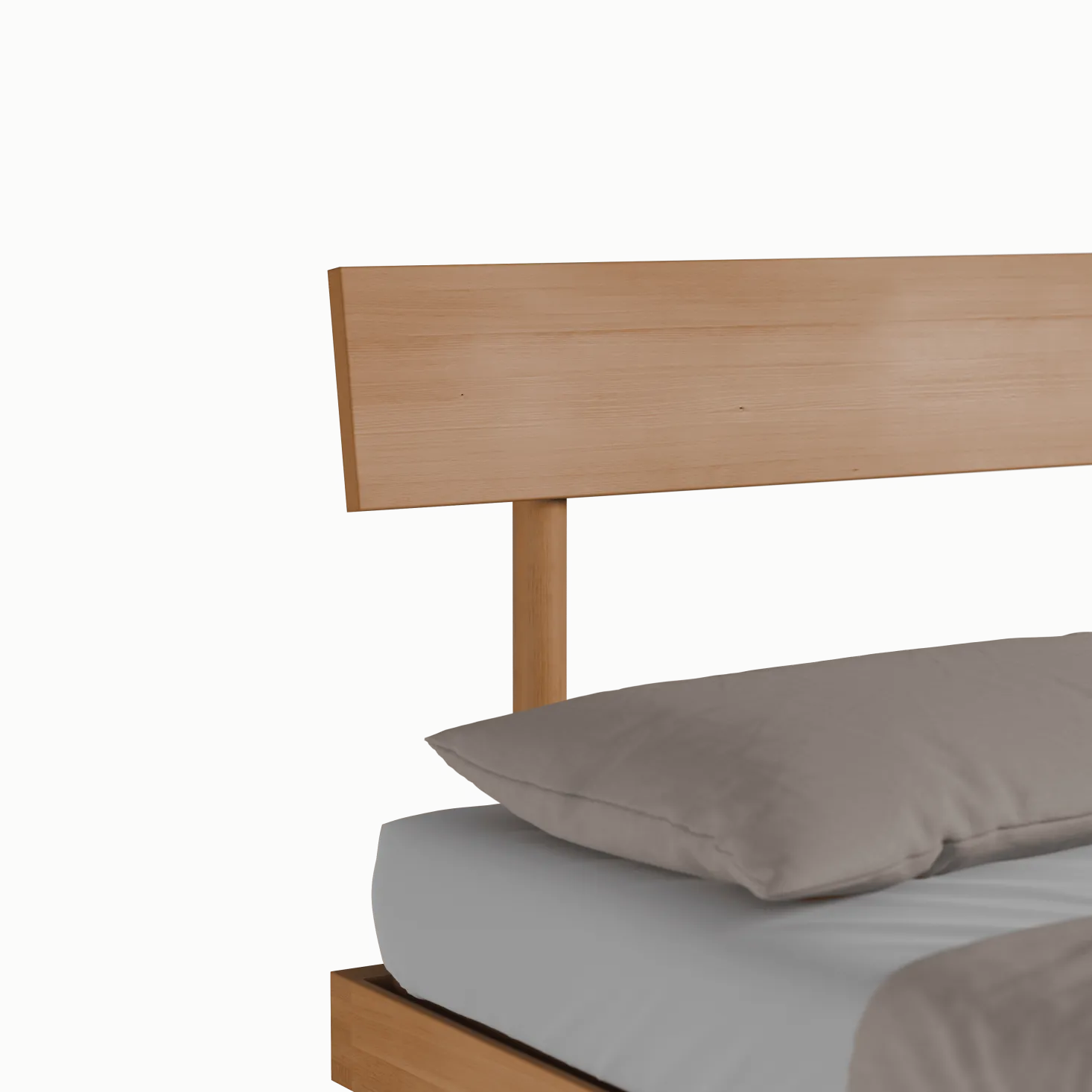 Bett Jukai Pur mit Stegbetthaupt(Buche, 140 x 200 cm, mit Stegbetthaupt)