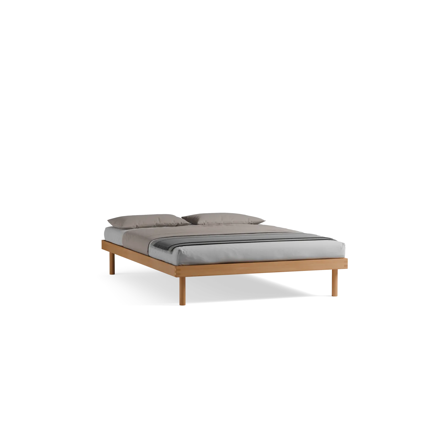 Bett Jukai Pur ohne Betthaupt(Buche, 140 x 200 cm, ohne Betthaupt)