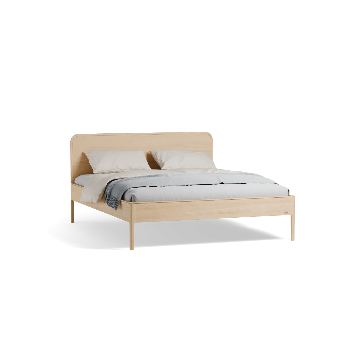 Bett Tenso mit Holzbetthaupt(Esche, 160 x 200 cm)