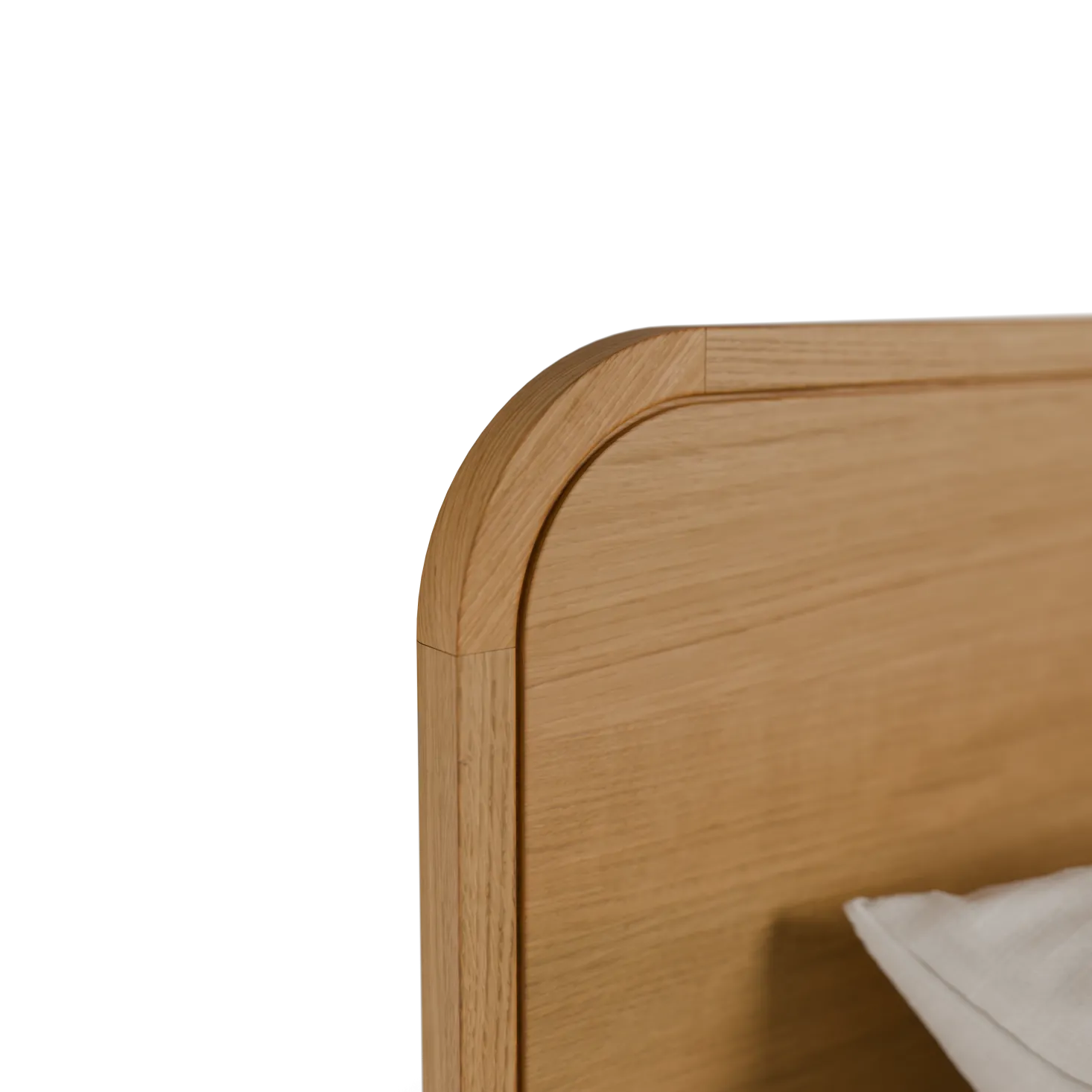 Bett Tenso mit Holzbetthaupt(Eiche, 160 x 200 cm)