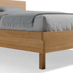 Bett Tesoro mit Holzbetthaupt(Eiche, 160 x 200 cm)