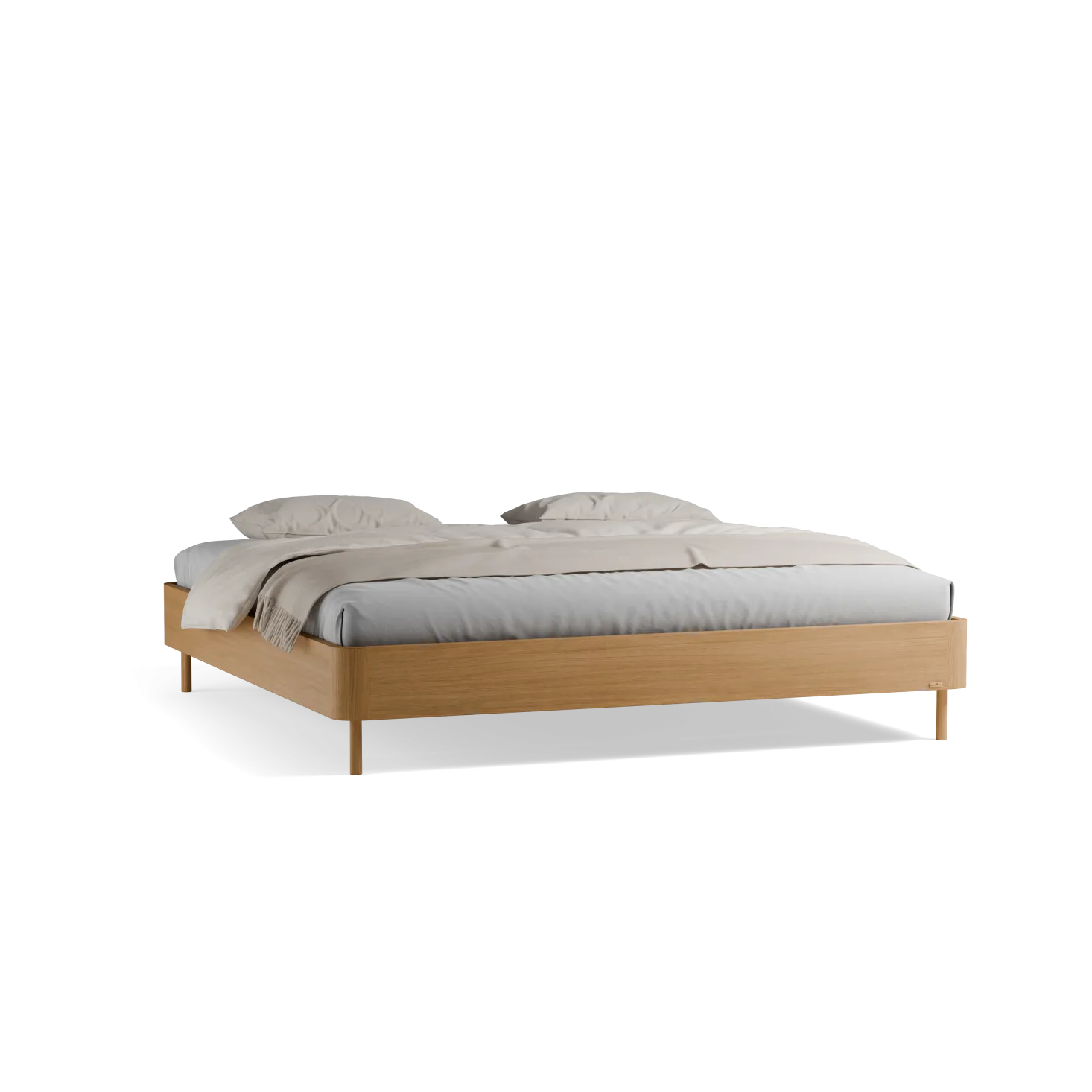 Bett Tonda ohne Betthaupt(Eiche, 200 x 200 cm)