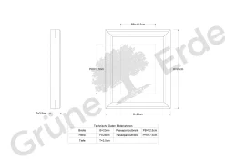 Bilderrahmen Vista schräges Profil(Buche, B23xT3,5xH28cm)