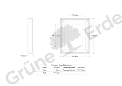 Bilderrahmen Vista schräges Profil(Buche, B19xT3,5xH23cm, groß)