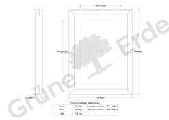 Bilderrahmen Vista schräges Profil(Eiche, B30xT3,5xH40cm)
