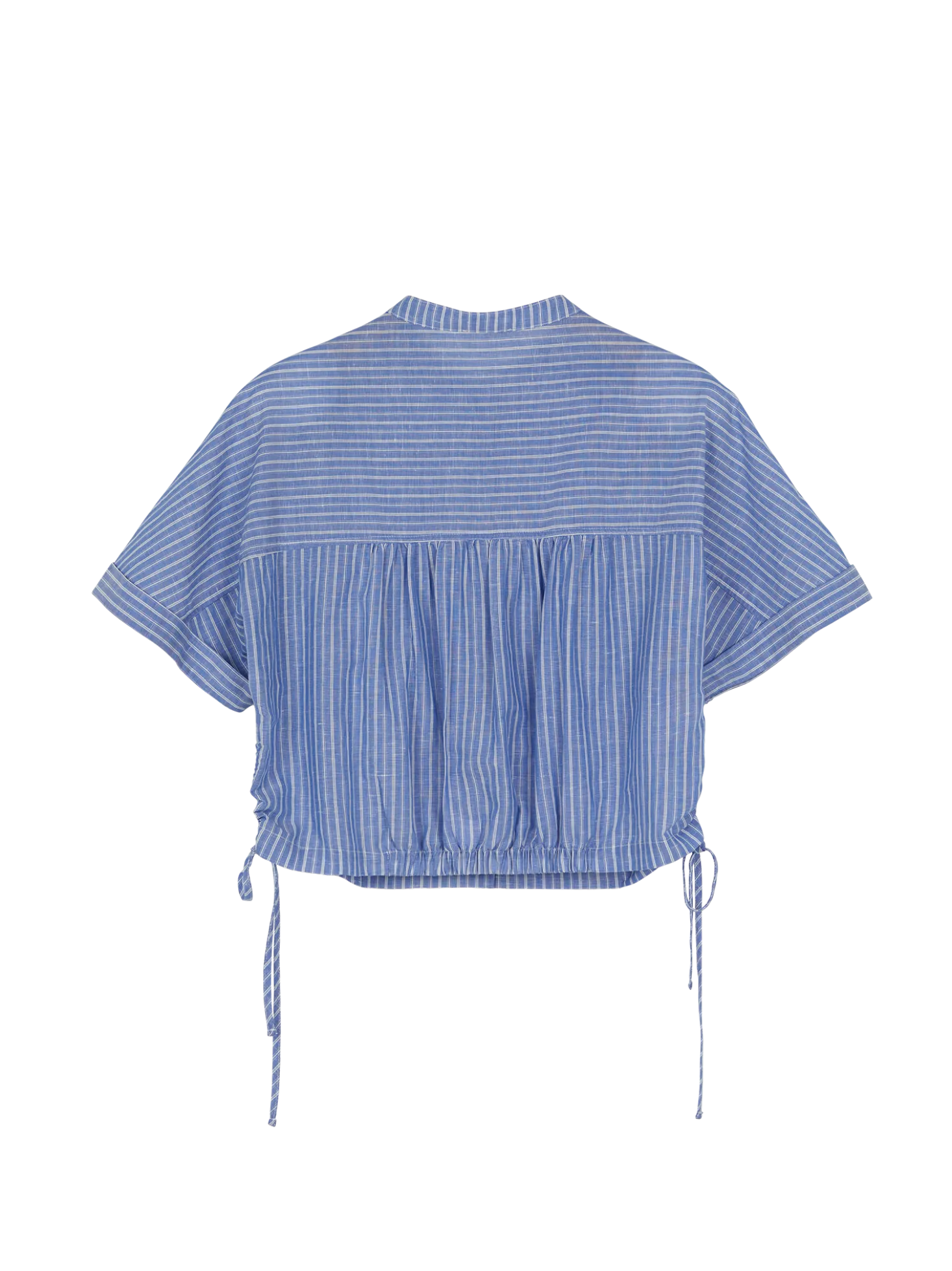 Bluse aus Bio Baumwolle und Leinen(blau/weiss streif, 38)