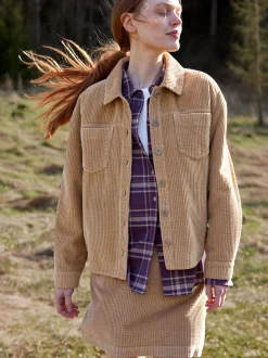 Blusenjacke Cord aus Bio-Baumwolle(weizen, 36)