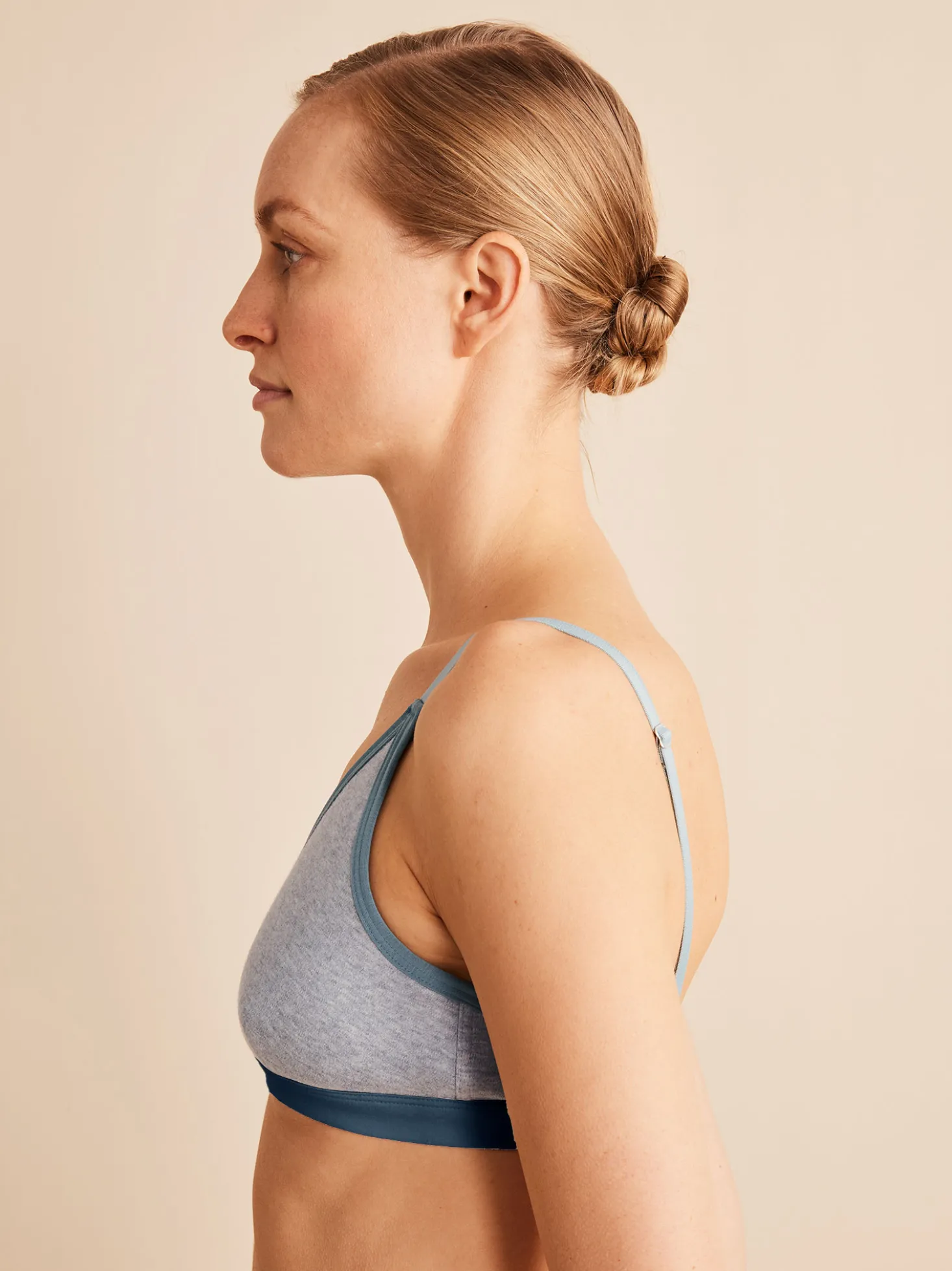Bustier100 % bio Baumwolle (grau melange, 70B)