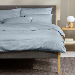 Deckenüberzug Carla100 % Baumwolle, Satin, GOTS (rauchblau, 140 x 200 cm)
