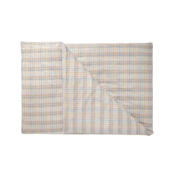 Deckenüberzug FeliaKaro pastell, 100 % Baumwolle, Seersucker, GOTS (140 x 200 cm)