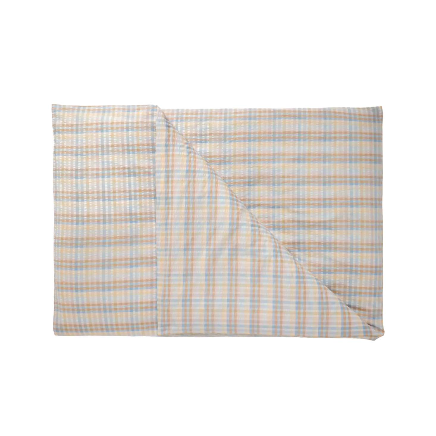 Deckenüberzug FeliaKaro pastell, 100 % Baumwolle, Seersucker, GOTS (140 x 200 cm)