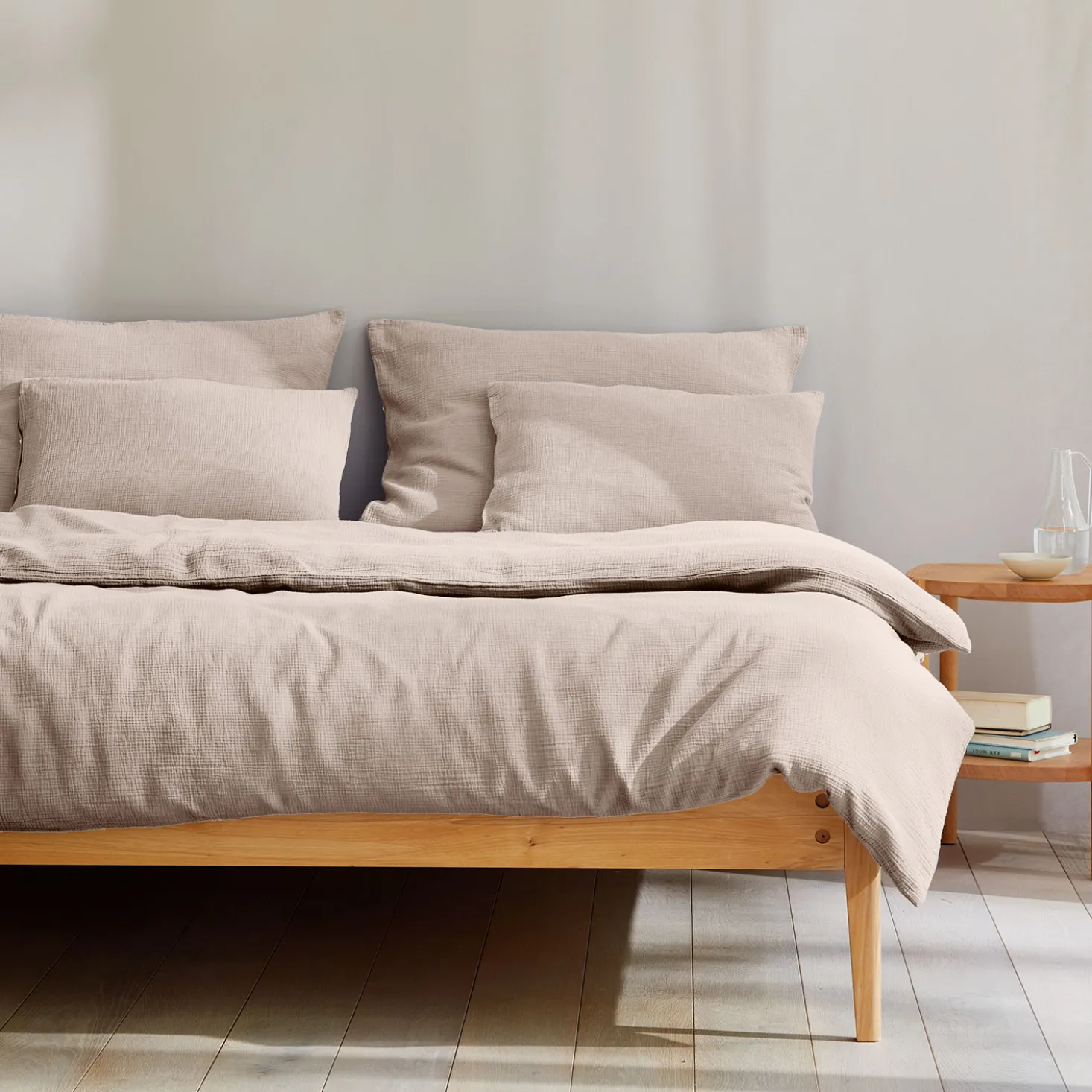 Deckenüberzug Vivien100 % Baumwolle, Musselin, GOTS (porzellan, 140 x 200 cm)