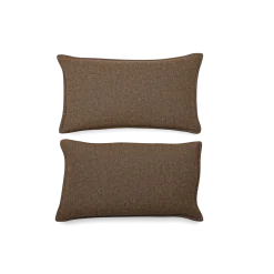 2er Set Sofakissen Doppio 30x50 cm(Wollstoff Tano natur dunkel, 30 x 50 cm)