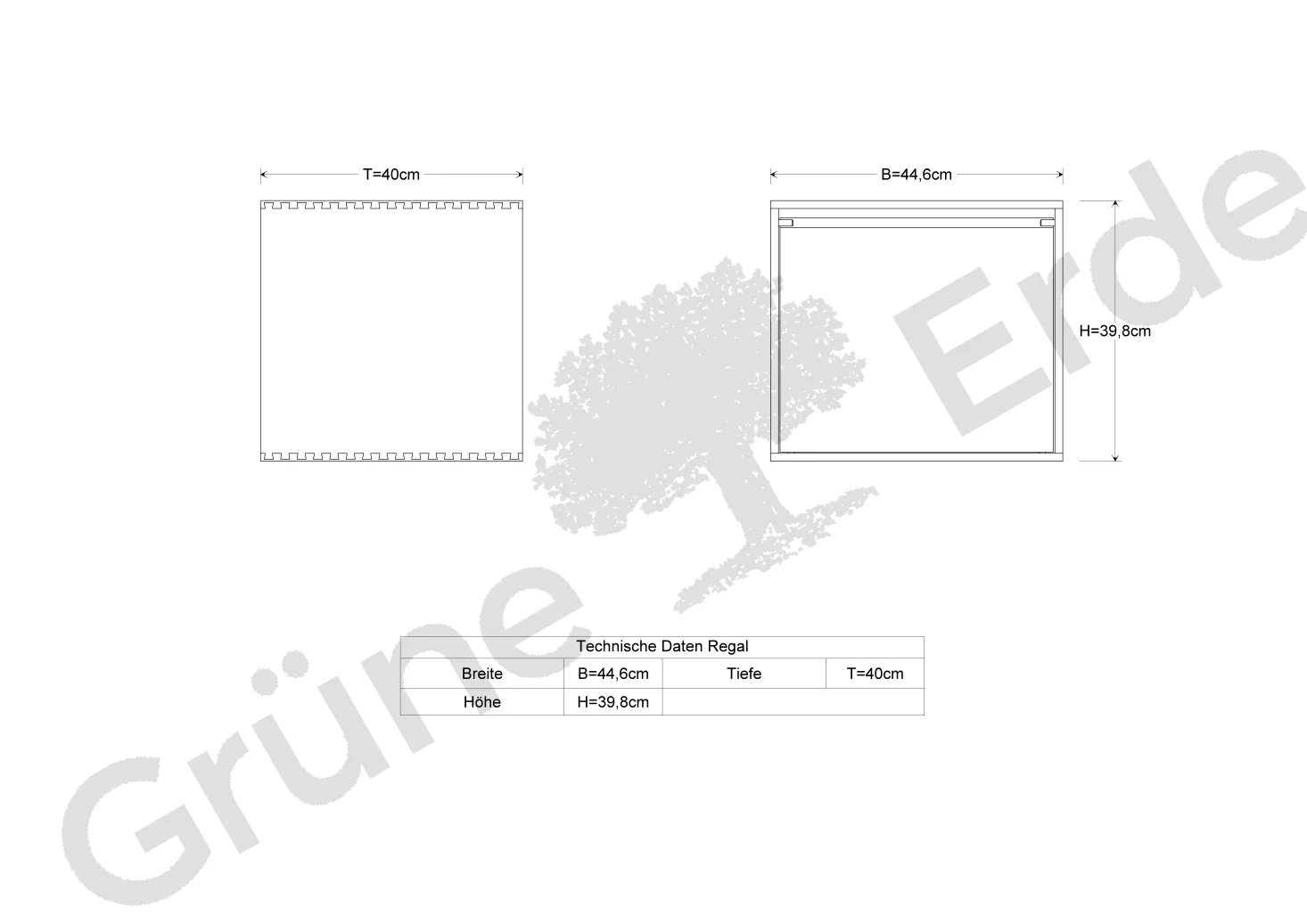 Esempio Modul 21Schublade (Kernbuche)