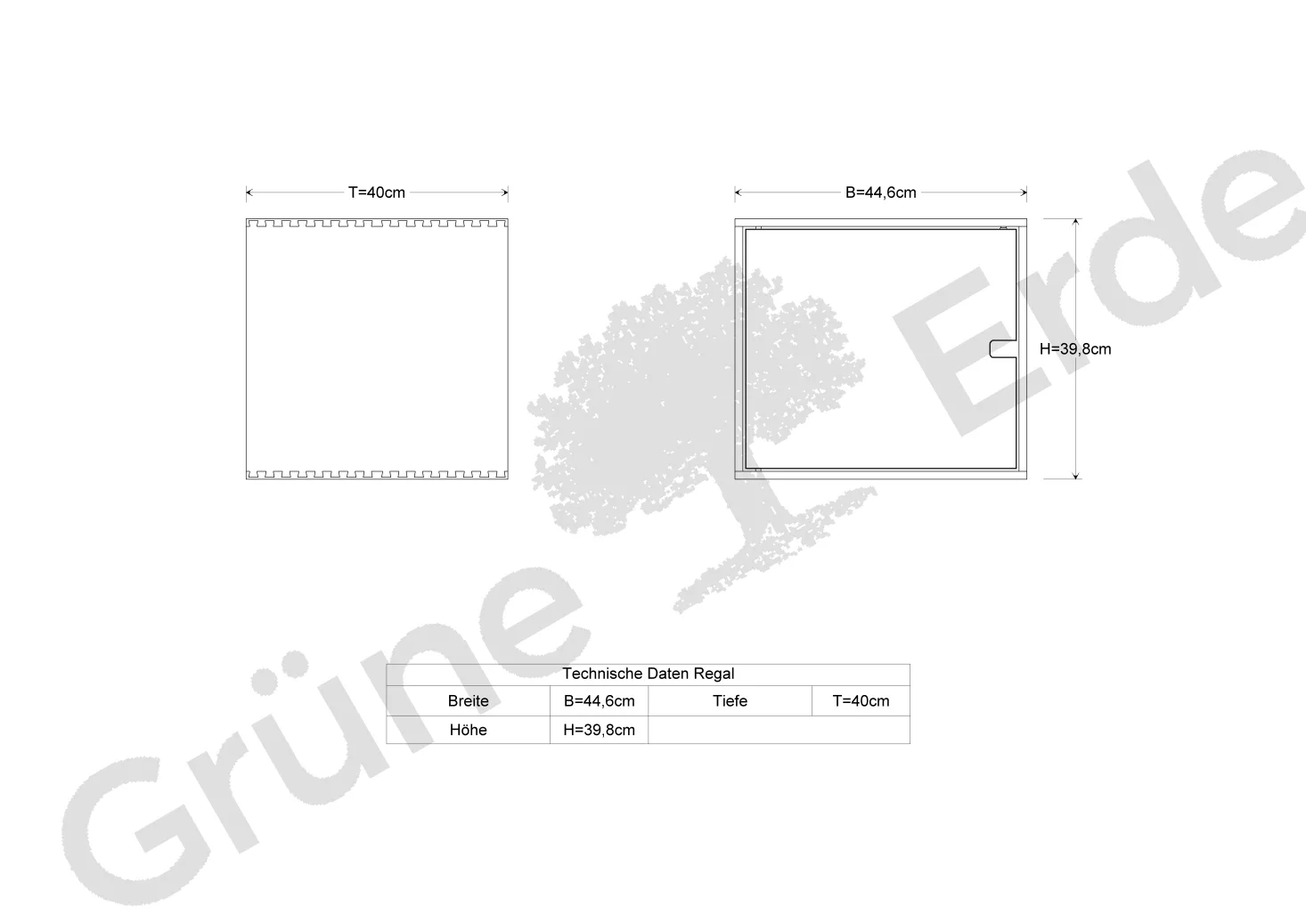 Esempio Modul 14Tür mit Anschlag links (Kernbuche)