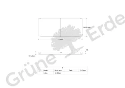 Fach für Grundgestell Quint mit 2 Stk. LaufleistenB 29,4 x T 70 x H 2 cm (Buche, T 70cm)