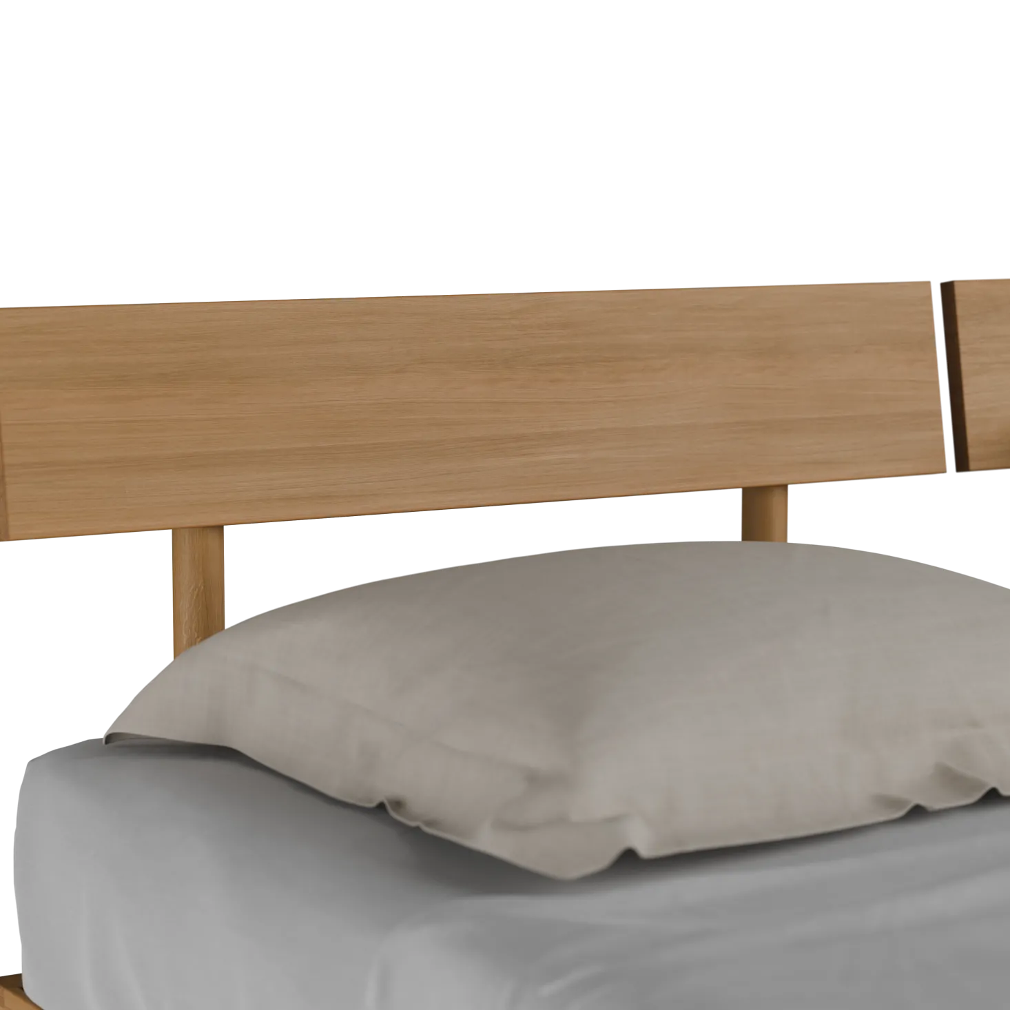 Familienbett Jukai Pur mit Stegbetthauptinkl. Lattenrost, 250 x 200 cm (Eiche)
