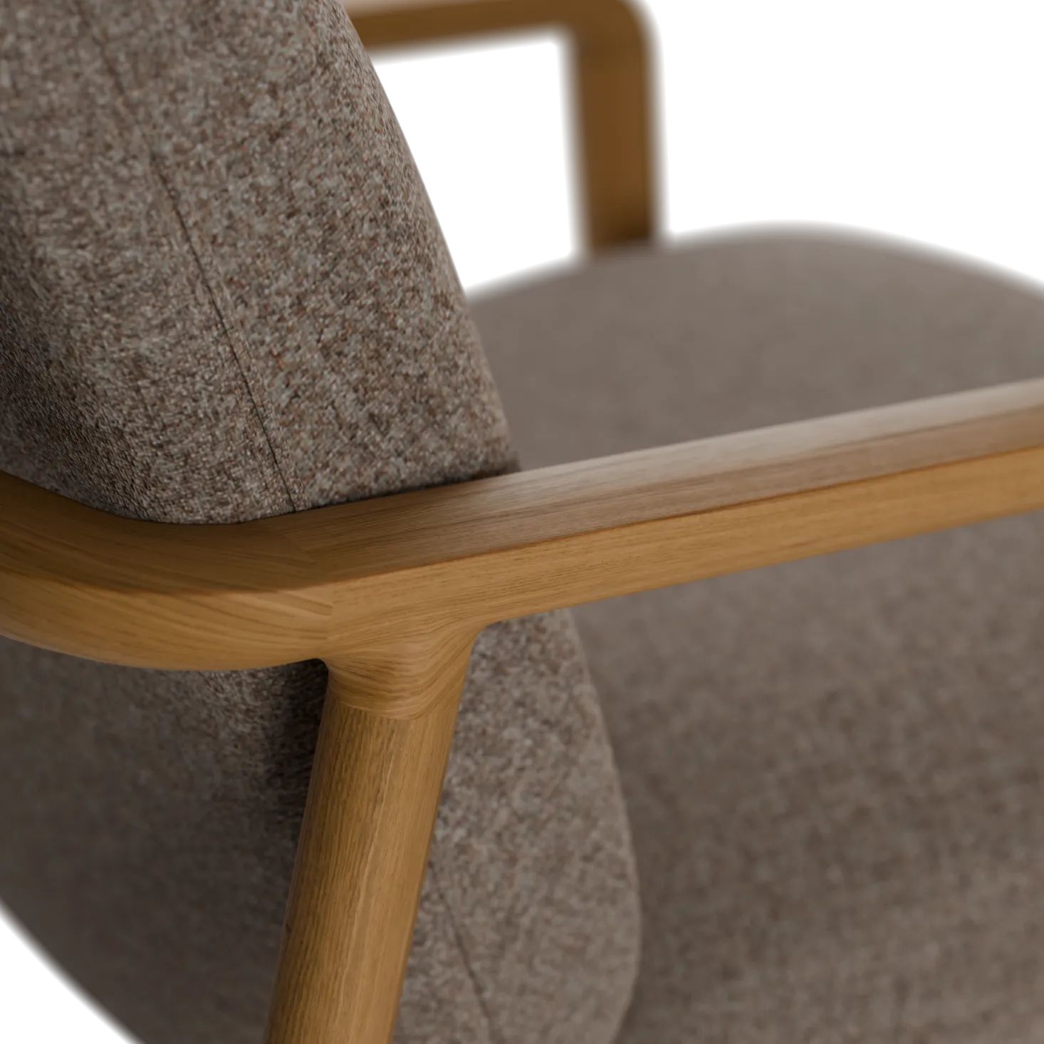 Fauteuil Ketil(Wollstoff Tano natur, Eiche)