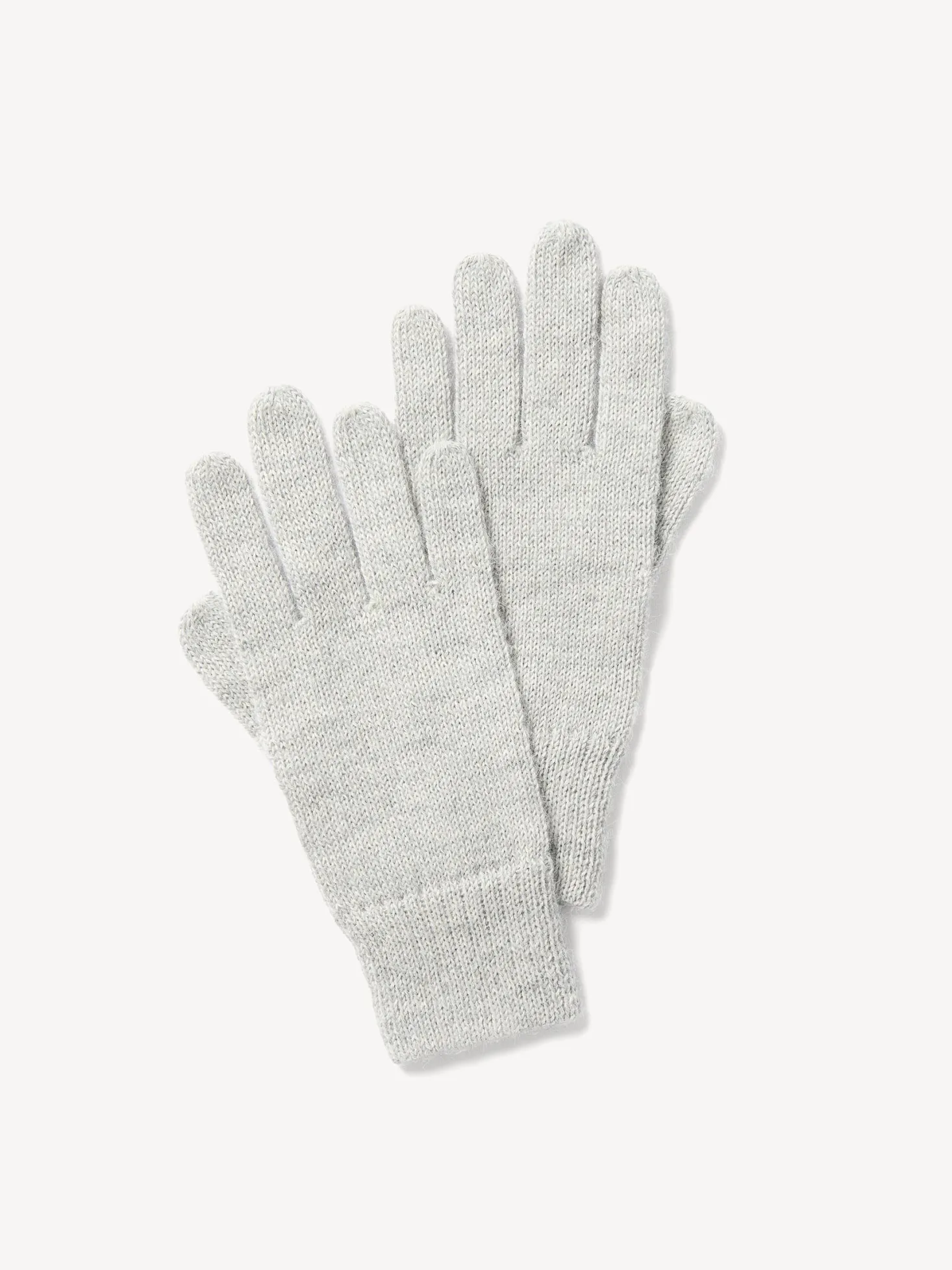 Handschuhe aus Alpakawolle(grau melange, one size)