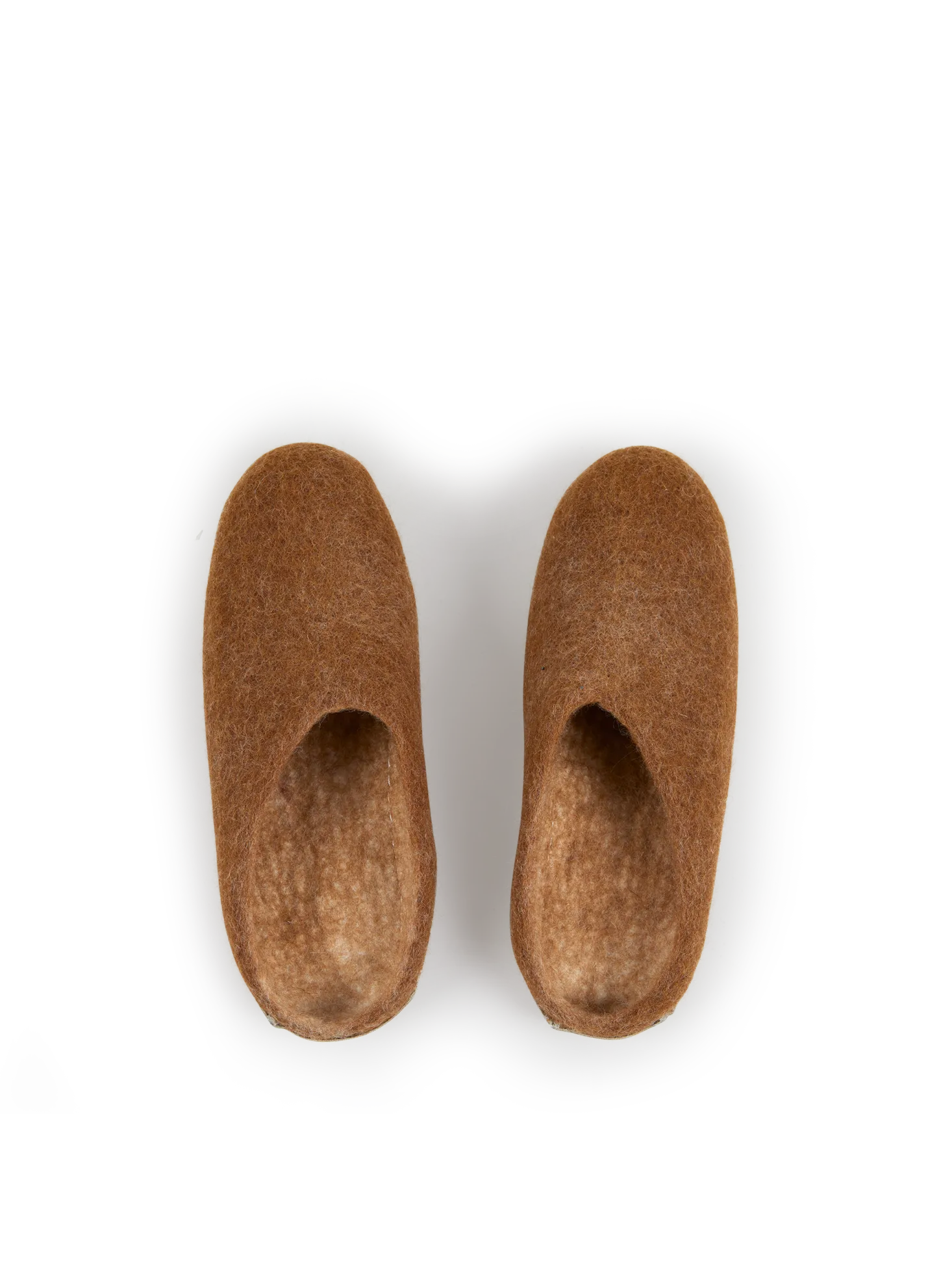 Hausschuh Amale100 % Schafschurwolle mit pflanzlich gegerbter Sohle (cognac, 36/37)