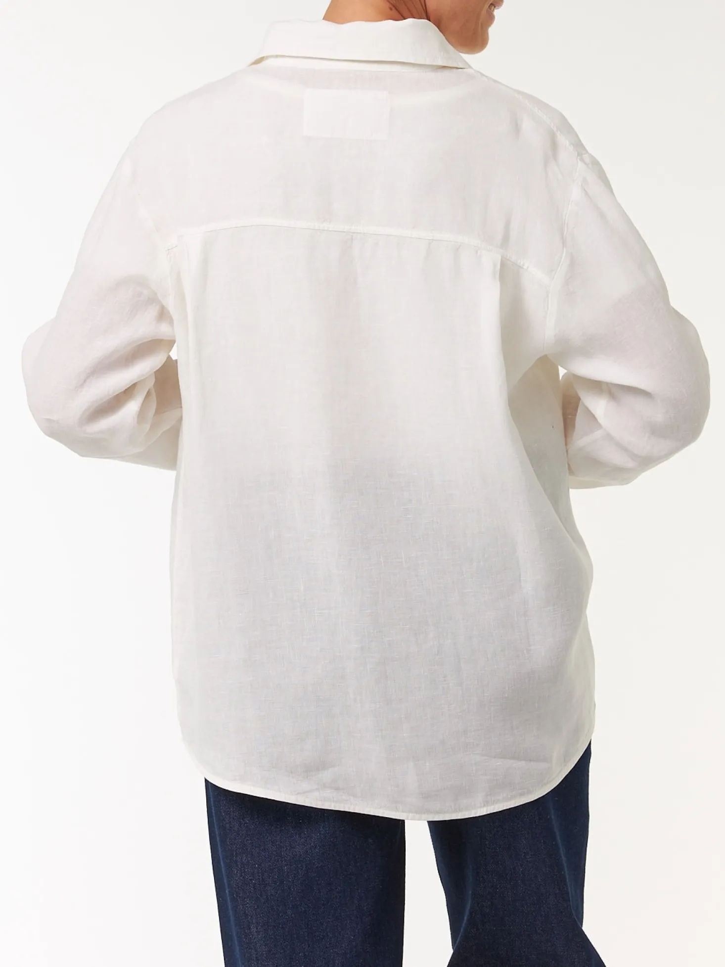 Hemdbluse aus Bio Leinen(weiß, 38)