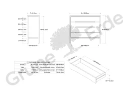 Highboard Tenso(Buche, 4 Laden, 100,2)