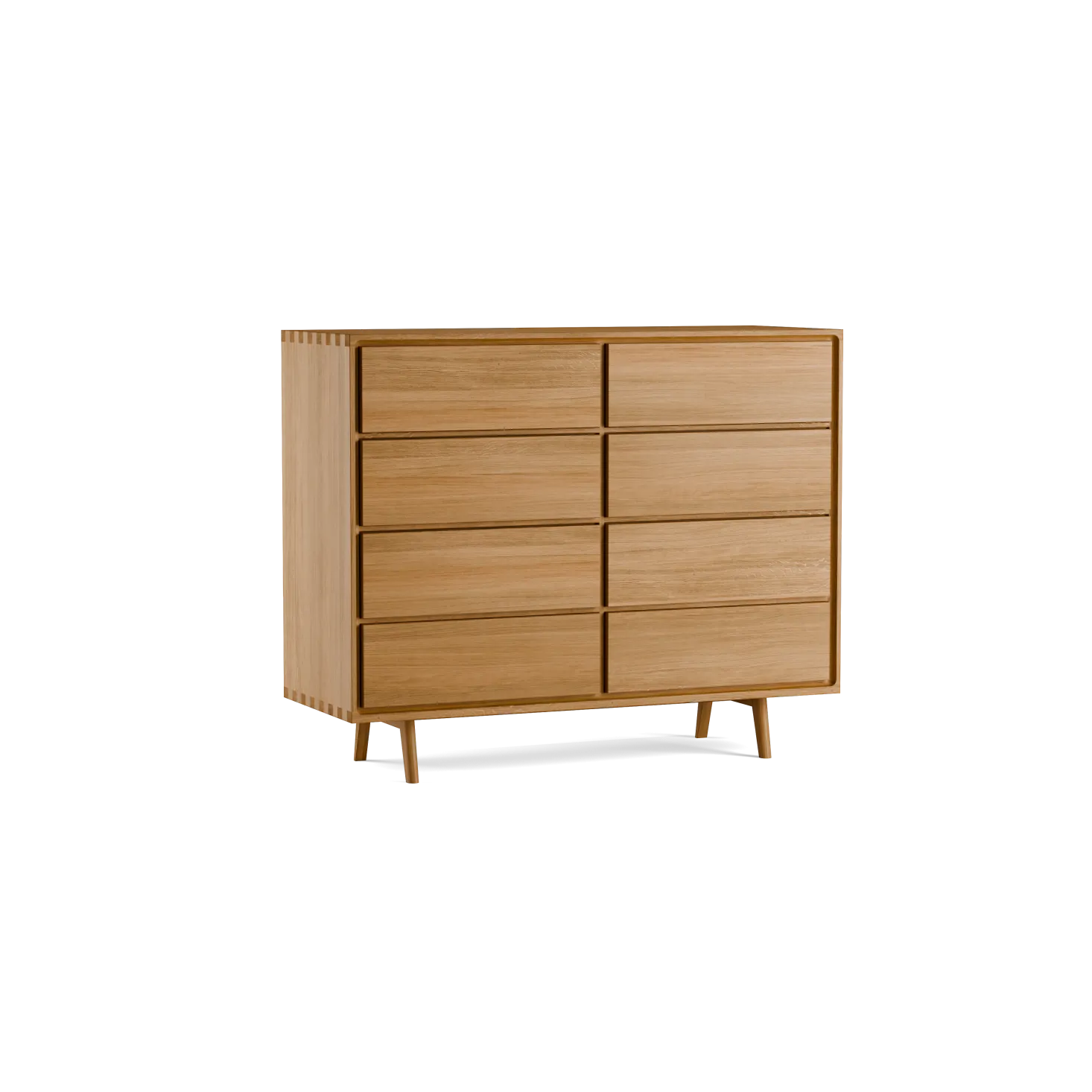 Highboard Tesoro mit 8 Laden B 120 x T 45 x H 99 cm(Eiche)