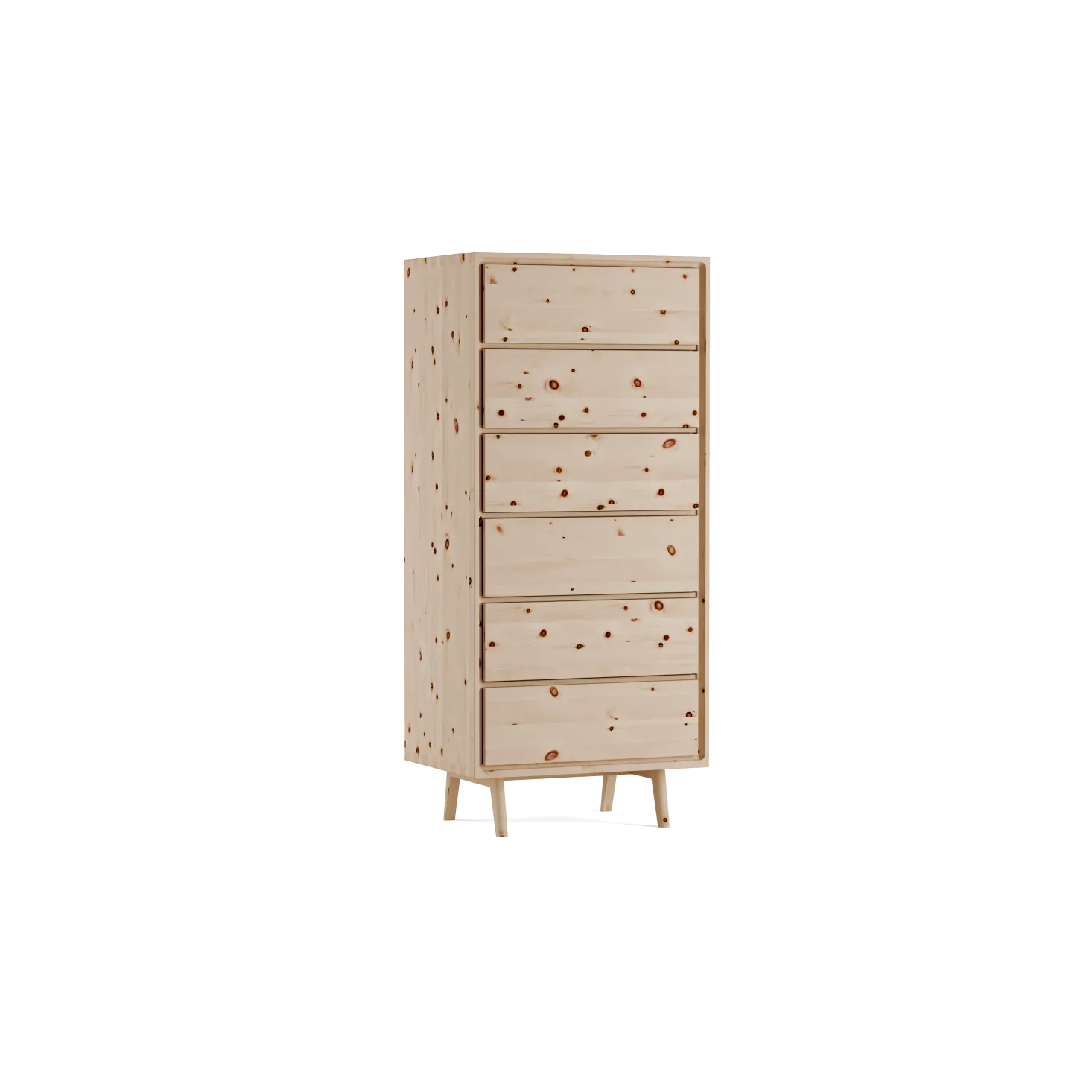 Highboard Tesoro mit 6 Laden B 62 x T 45 x H 139 cm(Zirbe)