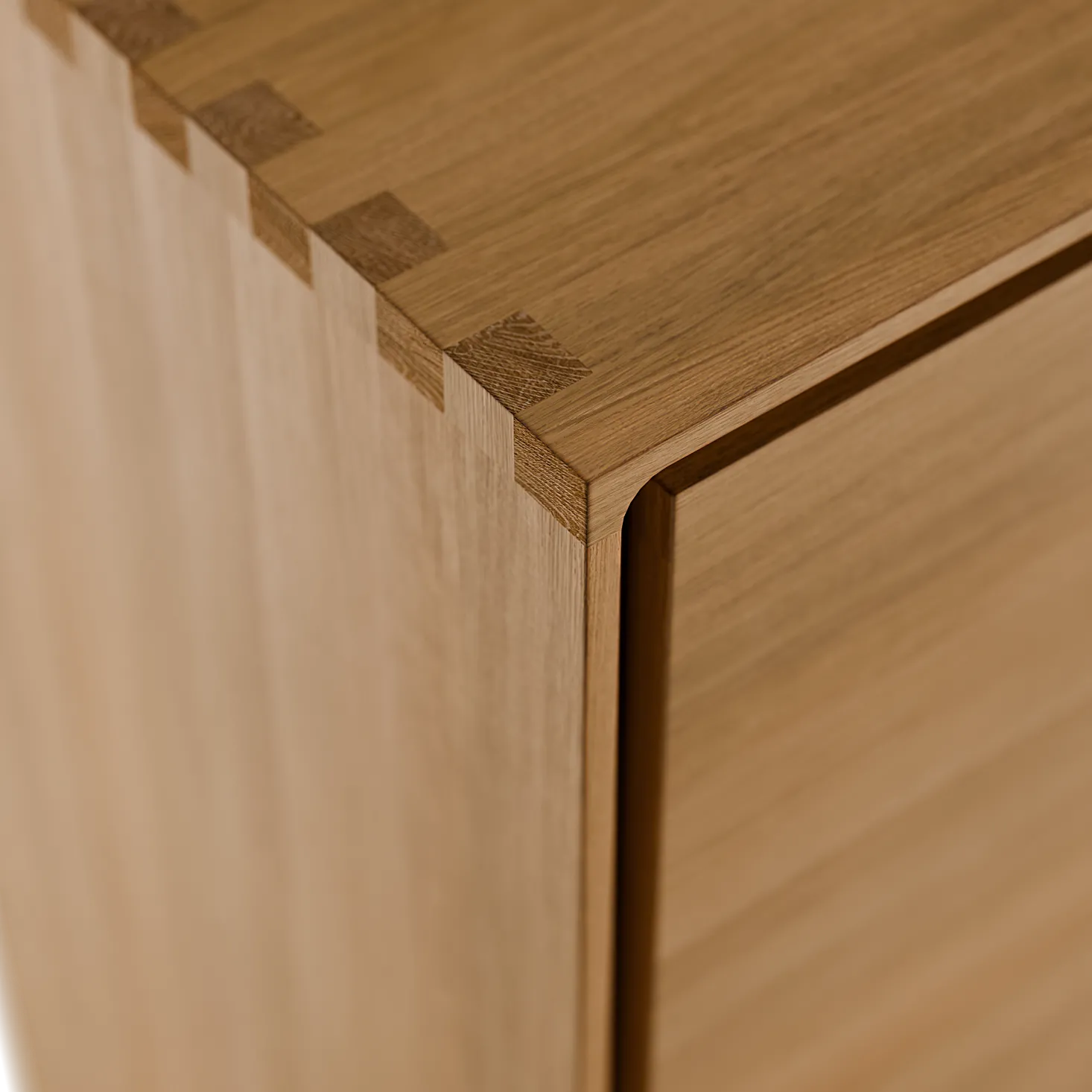 Highboard Tesoro 2-türig Holz B 120 x T 45 x H 139 cm(Eiche)