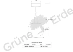 Hängeleuchte Tando(Eiche, ø 17 cm)