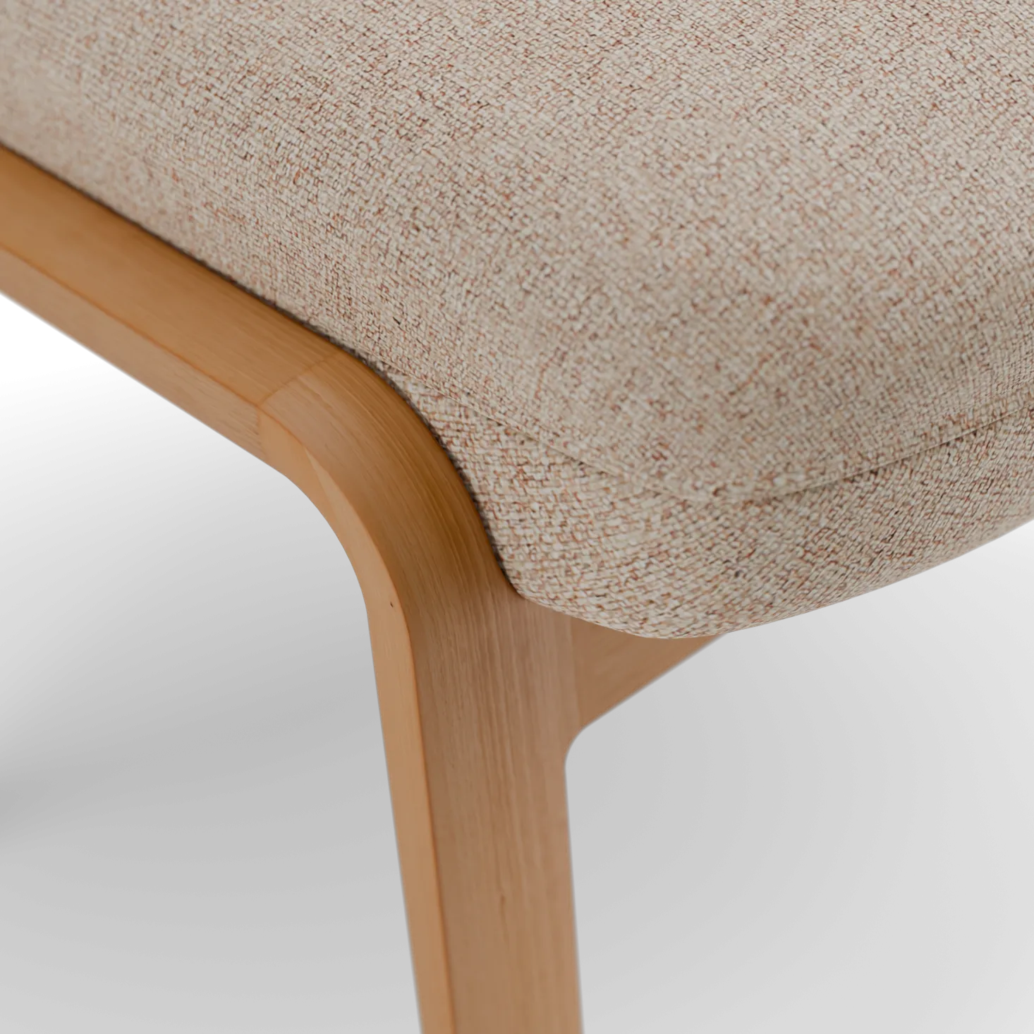 Hocker Ketil(Wollstoff Kaland Sand, Buche)
