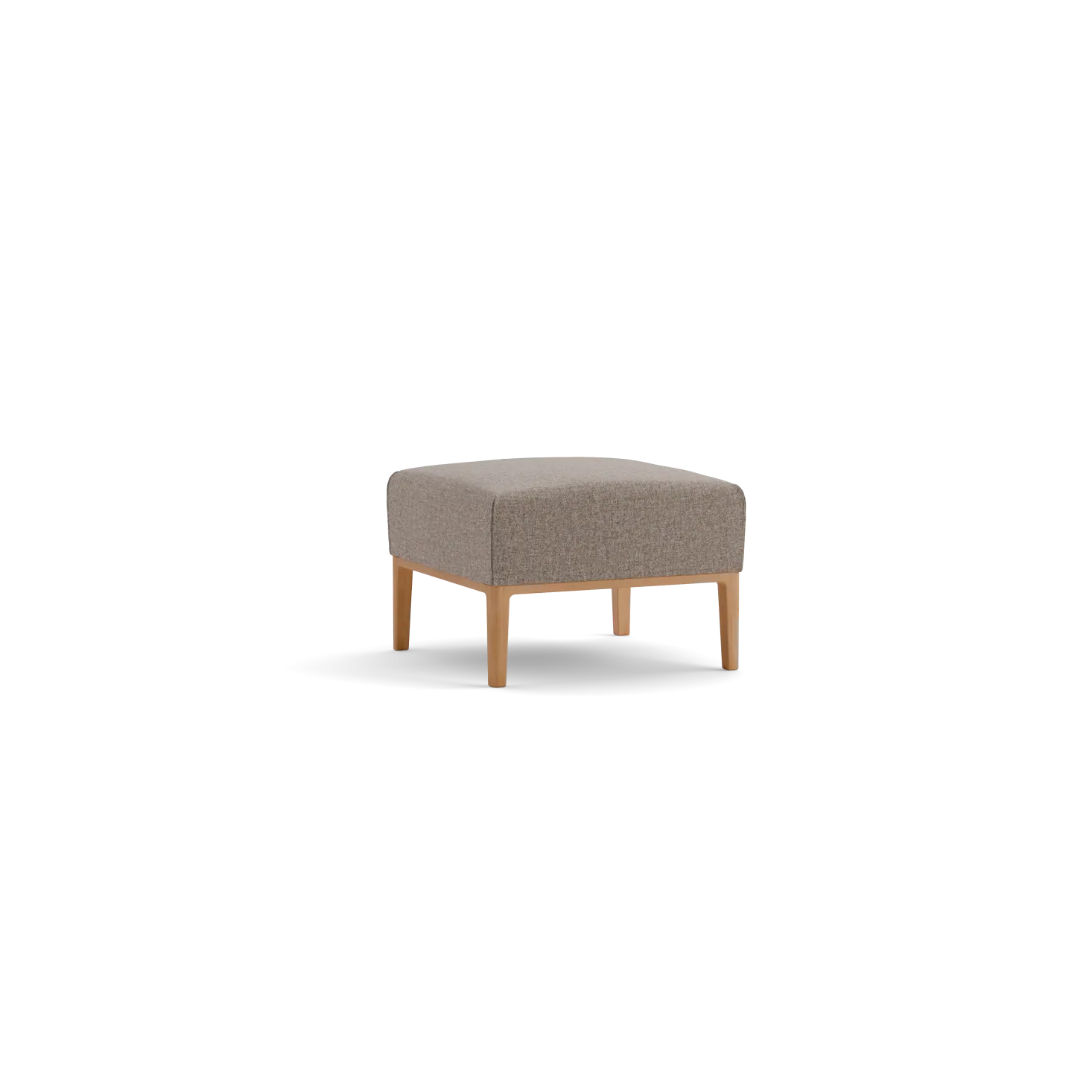 Hocker Lorea(Wollstoff Tano natur, Buche, B60 x T60 cm)