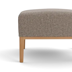 Hocker Lorea(Wollstoff Tano natur, Buche, B60 x T60 cm)