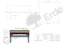 Hocker Lorea(Wollstoff Tano natur, Buche, B60 x T60 cm)
